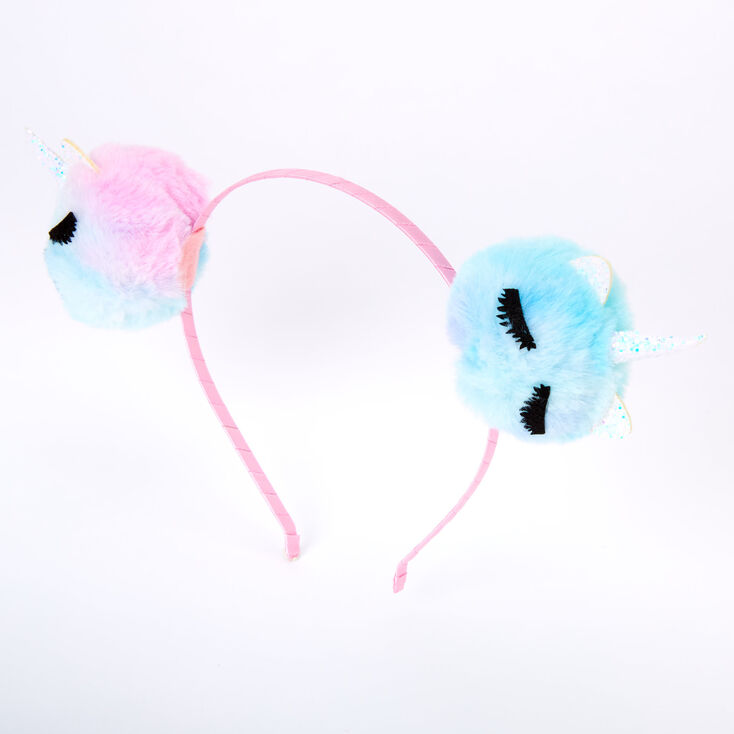 Pastel Unicorn Pom Pom Ears Headband Pink Claire S Us