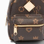 Brown Status Icons Mini Backpack Keyring,