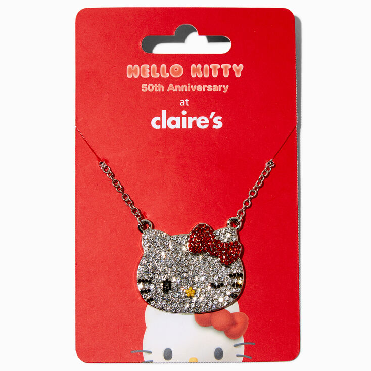 Hello Kitty&reg; 50th Anniversary Claire&#39;s Exclusive Silver-tone Pendant Necklace,