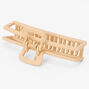 Cream Large Rectangle Hair Claw,