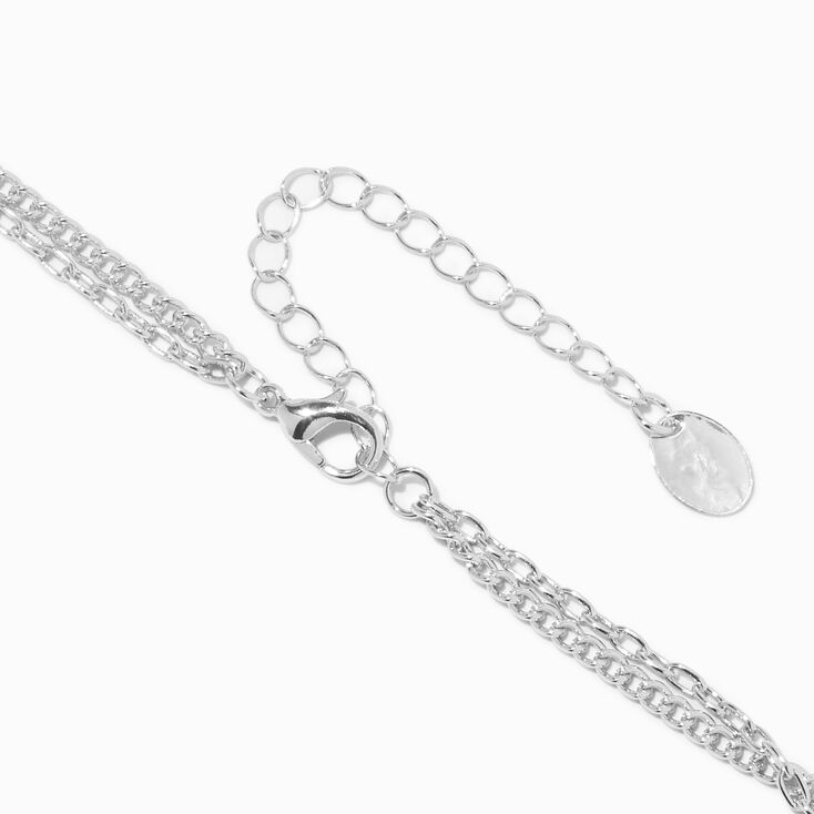 Silver-tone Pearl Drop Chain Y-Neck Multi-Strand Necklace,