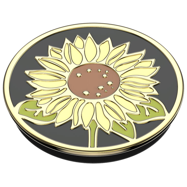 PopSockets&reg; PopGrip - Enamel Sunflower,
