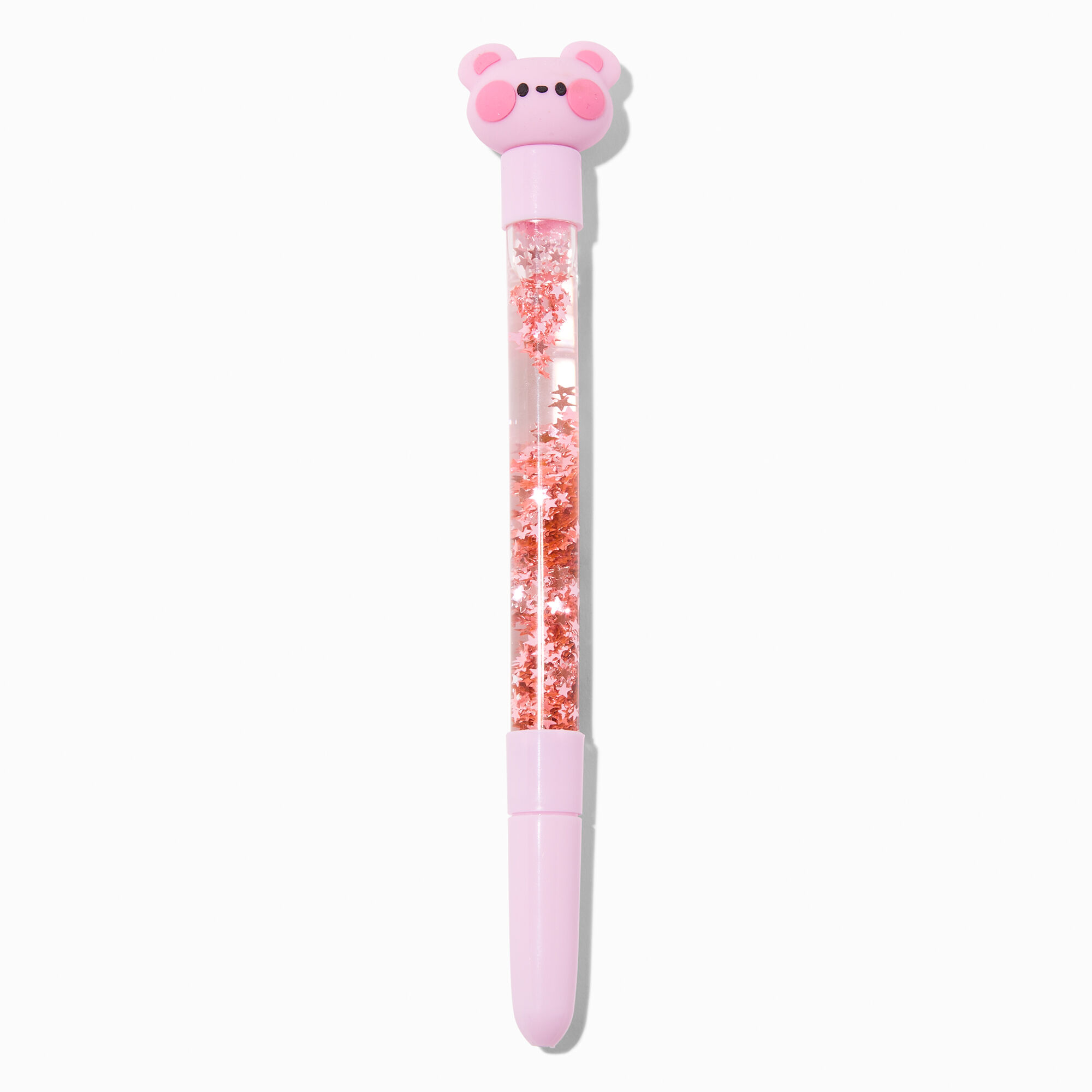 View Claires Bear WaterFilled Glitter Pen Pink information