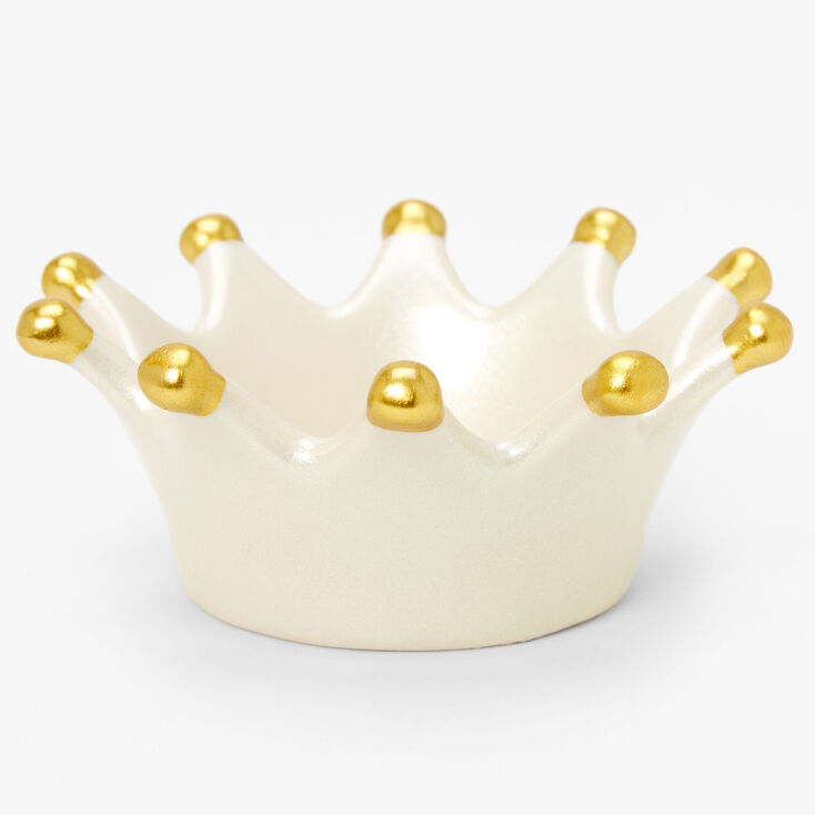 Crown Initial Jewelry Holder Tray - C,