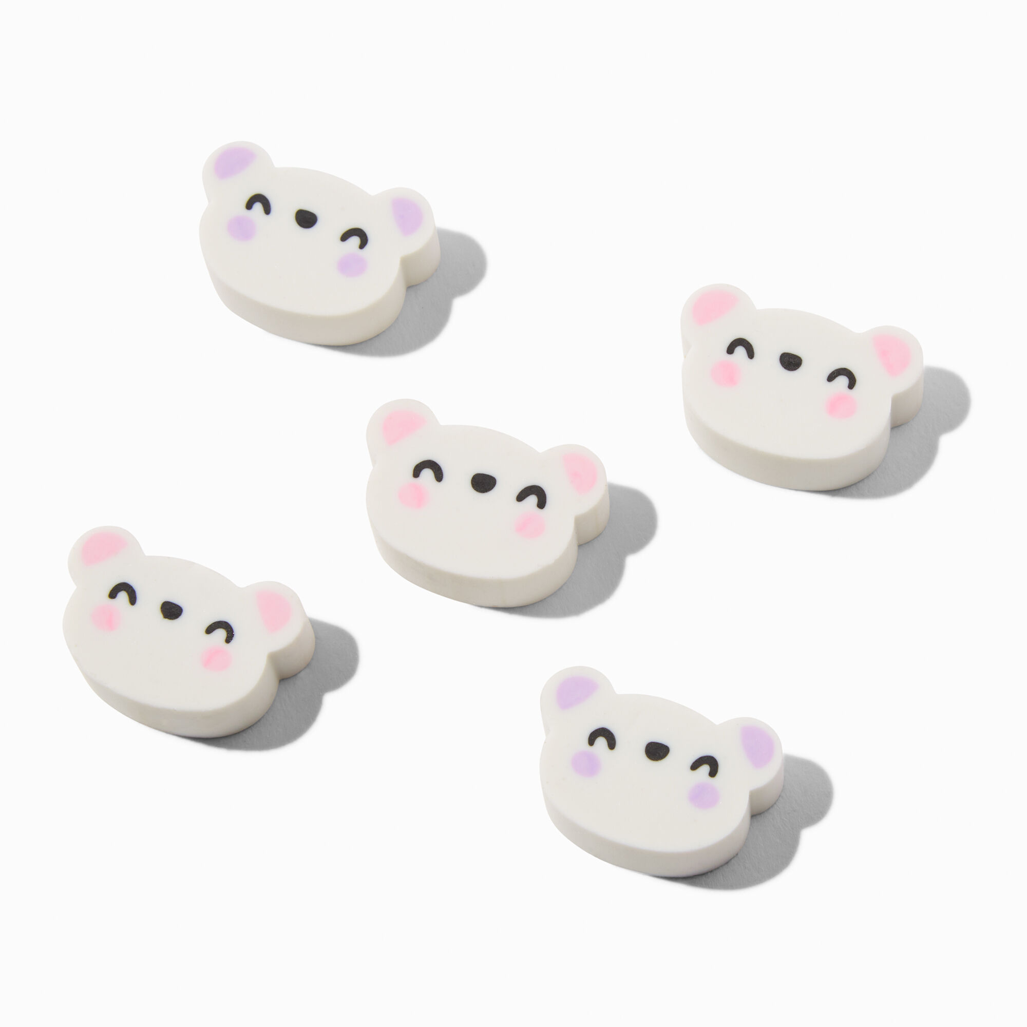claire's sweet bears erasers - 5 pack