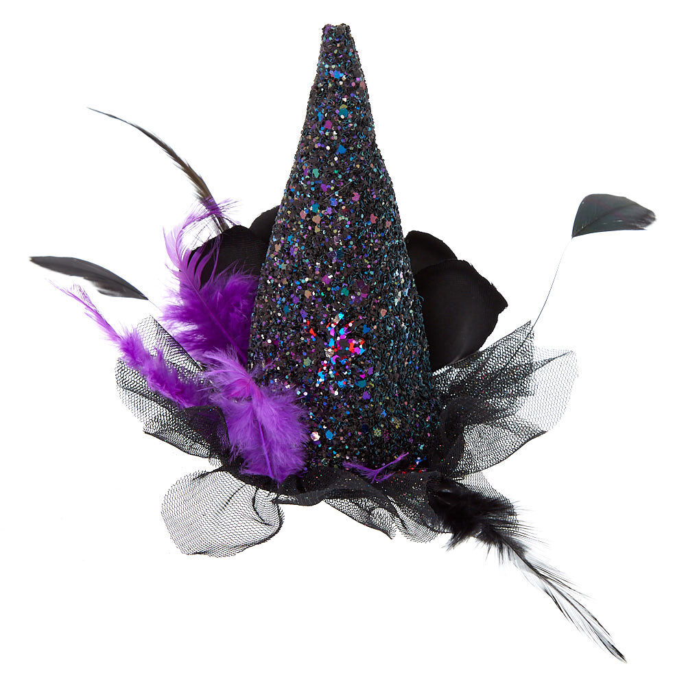 Glitter Witch Hat Hair Clip Fascinator