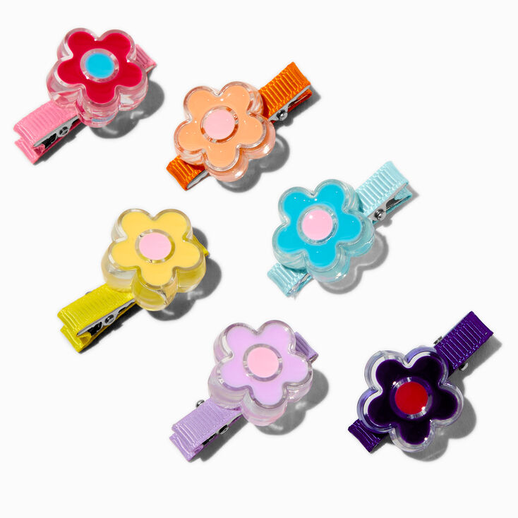 Barrettes &agrave; fleurs couleurs vives Claire&#39;s Club - Lot de 6,