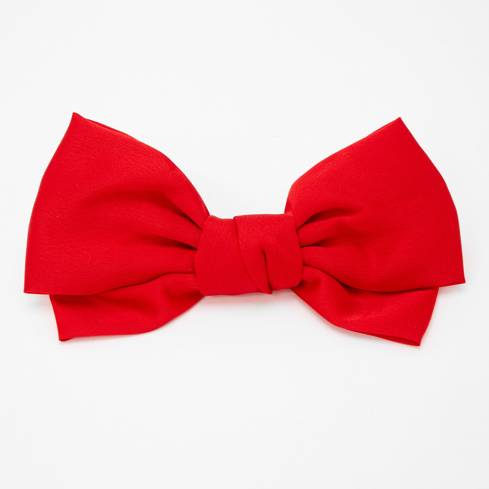 View Claires Large Hair Bow Clip Red information
