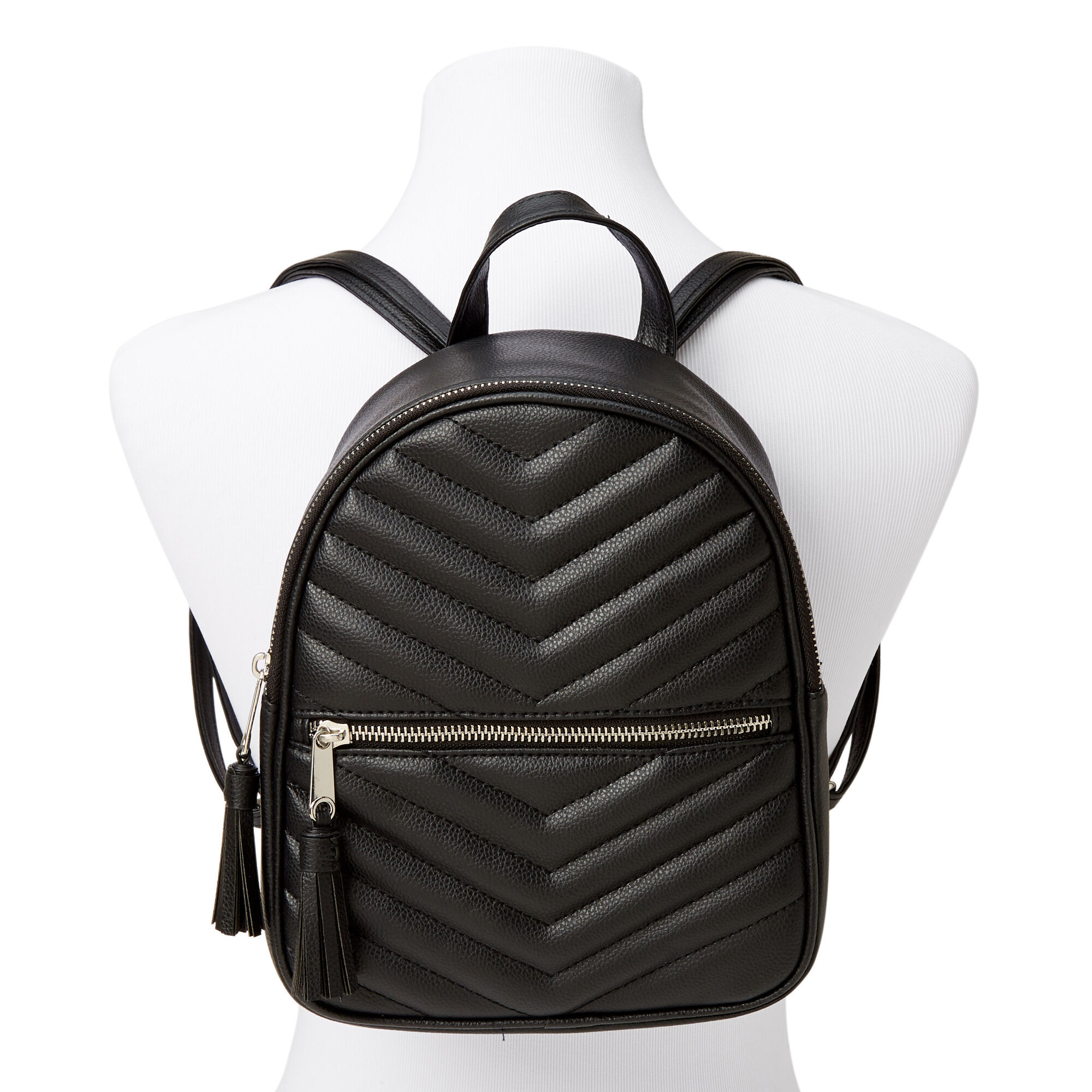 Quilted Small Backpack Black Claire s US