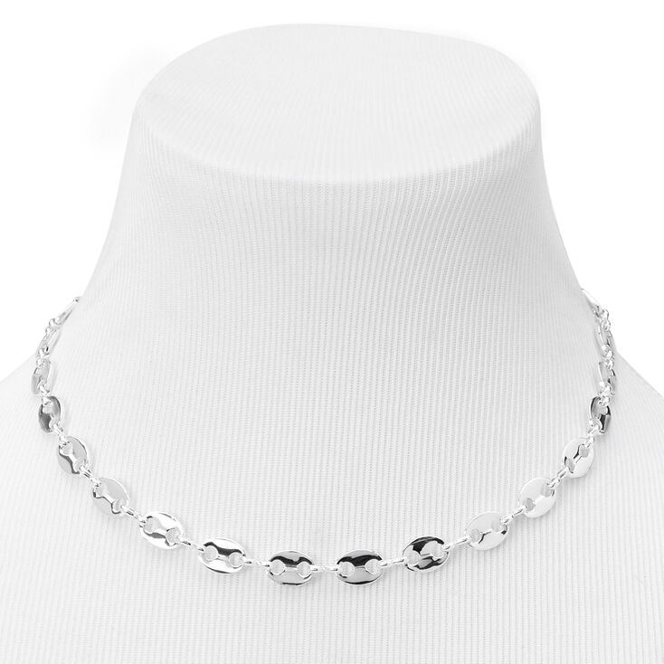 Silver Pop Top Chain Link Necklace,
