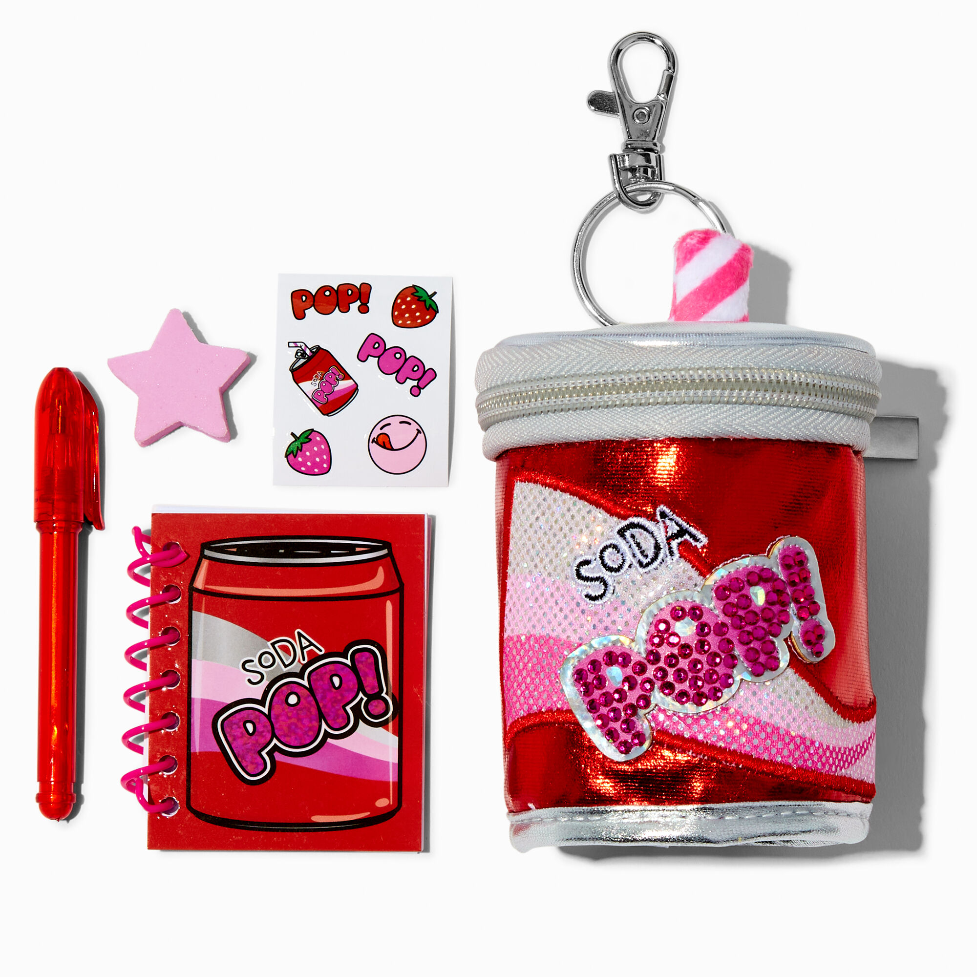 View Claires Pop 4 Stationery Set Red information