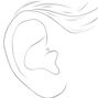 Silver Titanium 16G Hoop, Post, &amp; Twist Tragus Earrings - 3 Pack,