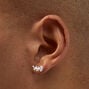 Clous d&rsquo;oreilles en forme de feuille en zircon cubique et argent C LUXE by Claire&rsquo;s,