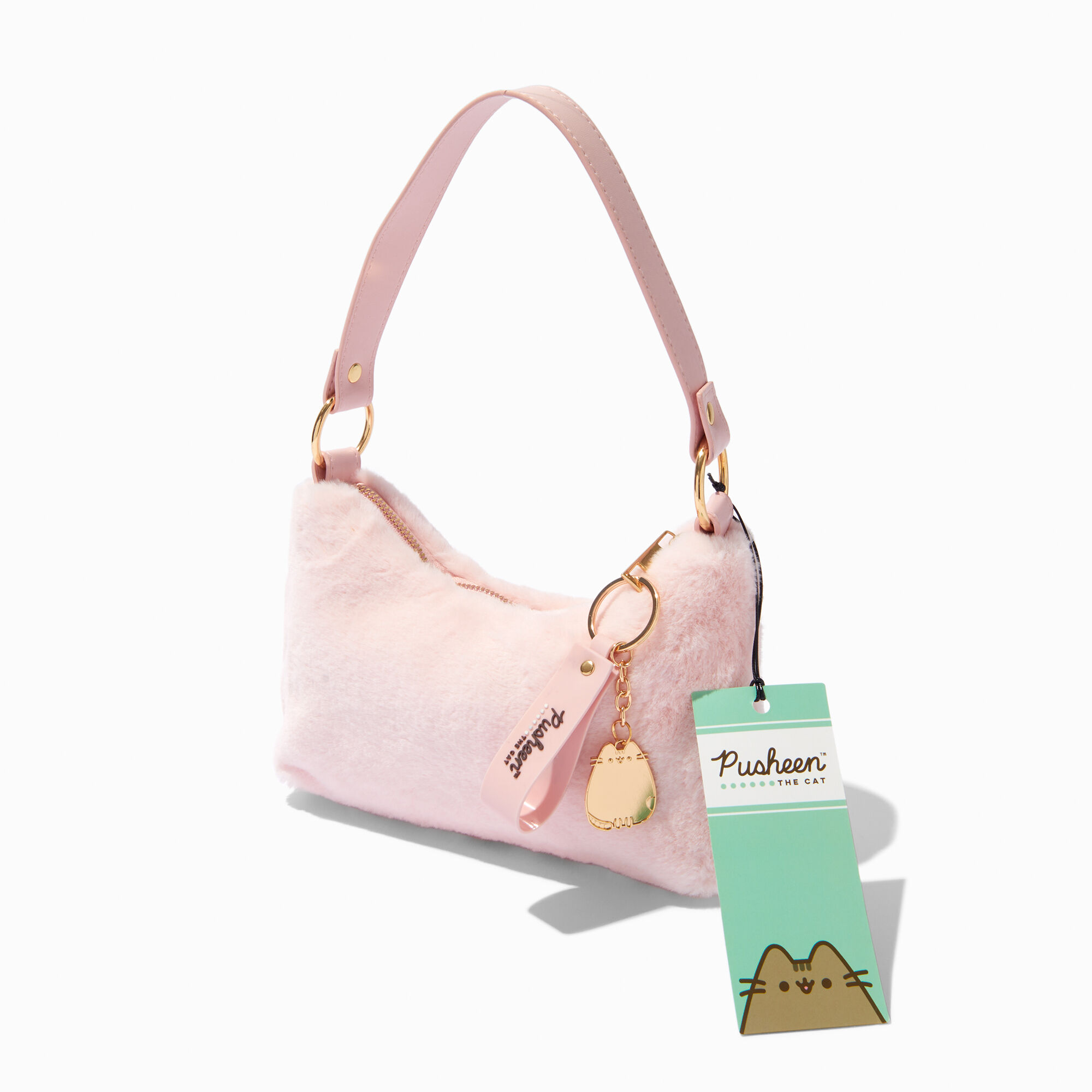 View Claires Pusheen Sherpa Shoulder Bag Pink information