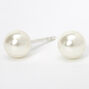 Clous d&rsquo;oreilles perles d&#39;imitation 6&nbsp;mm en argent,