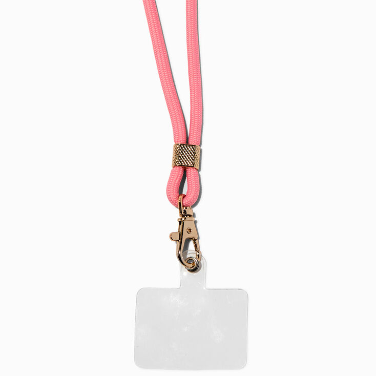 Blush Pink Cord Crossbody Phone Strap,