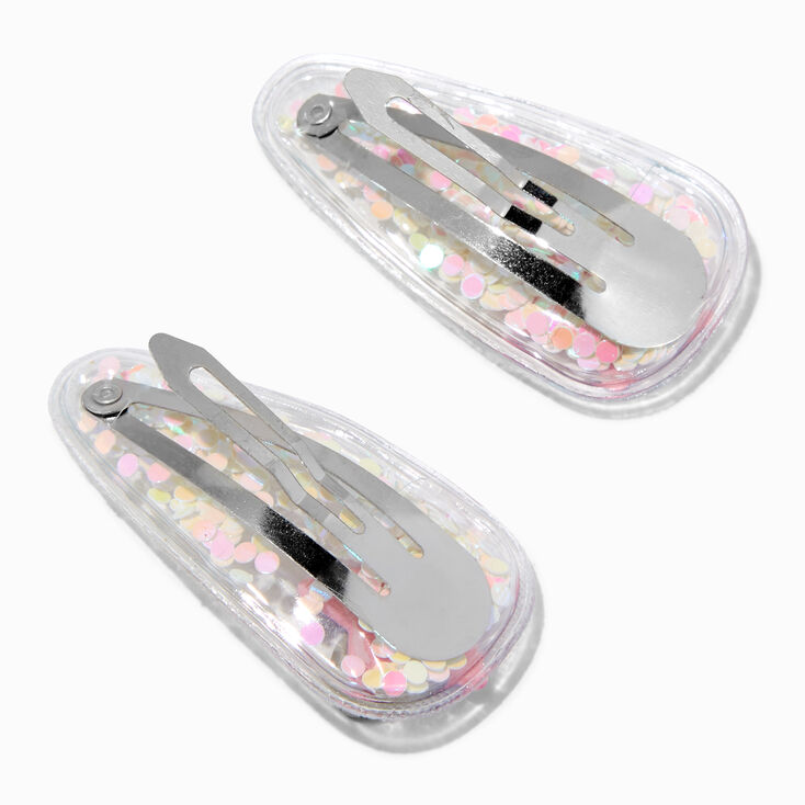 Claire's Club Star Shaker Snap Hair Clips - 2 Pack