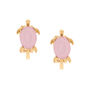Boucles d&#39;oreilles &agrave; clip tortue couleur dor&eacute;e - Rose,