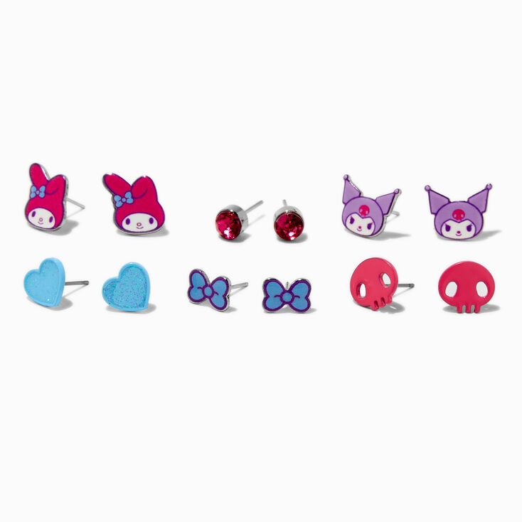 Hello Kitty&reg; And Friends Claire&#39;s Exclusive My Melody&trade; &amp; Kuromi&trade; Stud Earrings - 6 Pack,