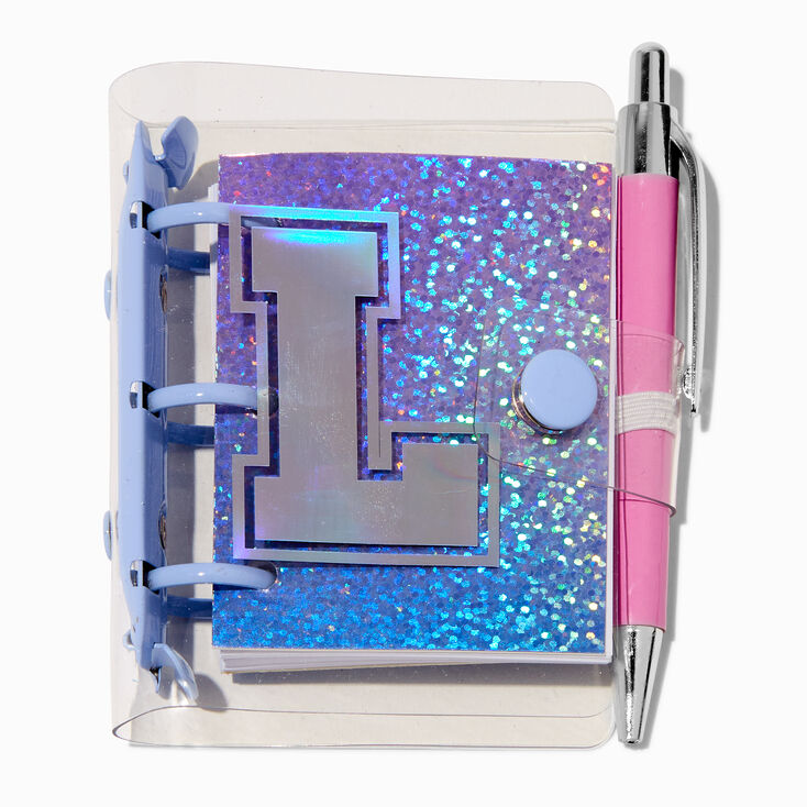 Mini Initial Glitter Diary - L,
