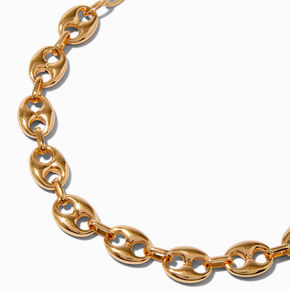 Gold-tone Pop Tab Chain Necklace,