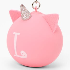 Initial Unicorn Stress Ball Keyring - Pink, L,