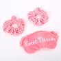 Sleeping Mask &amp; Hair Scrunchie Set - Pink, 3 Pack,