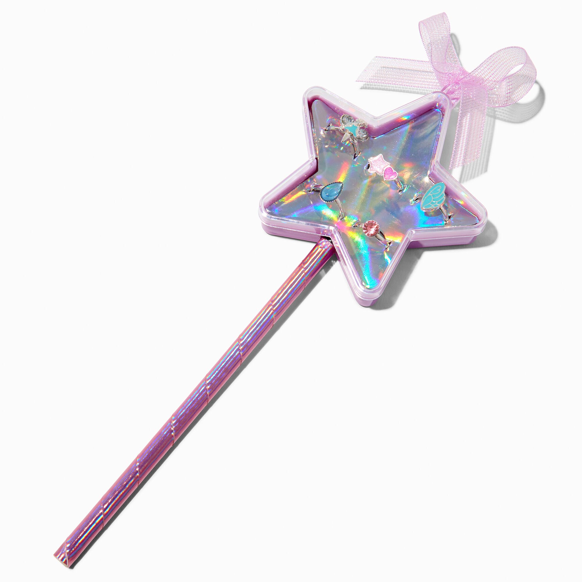 Bagues dans un coffret étoile baguette magique Claire's Club - Lot de 5,