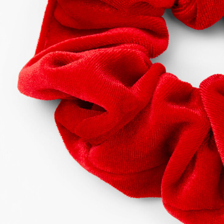 Medium Velvet Hair Scrunchie - Red,