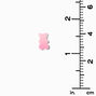 Pink 0.5&quot; Gummy Bear Glow In The Dark Stud Earrings,