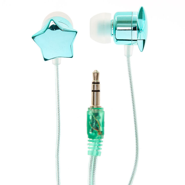 &Eacute;couteurs &eacute;toile couleur turquoise,