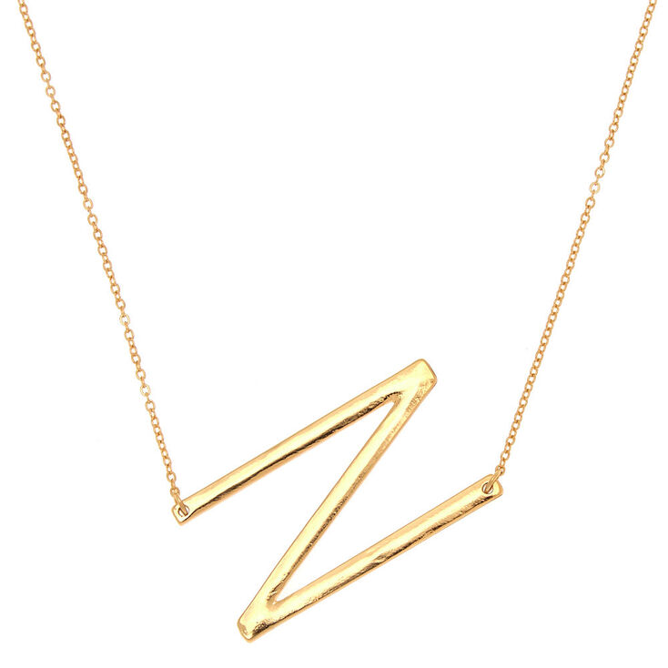 Claire's Collier à pendentif initiale N oversize