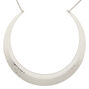 Silver Hammered Collar Choker Necklace,