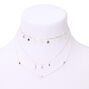 Collier multi-rangs &eacute;toiles couleur argent&eacute;,