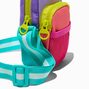 Claire&#39;s Club Rainbow Colorblock Crossbody Bag,