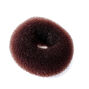Grand donut pour cheveux marron,
