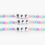 Best Friends Forever Beaded Pastel Bracelets - 3 Pack,