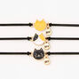 Best Friends Cats Charm Adjustable Bracelets - 3 Pack,