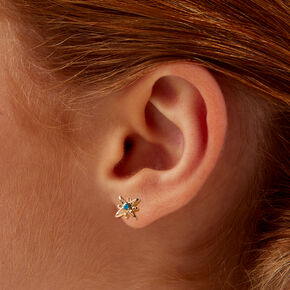 Gold-tone Celestial Stud Earrings - 9 Pack,