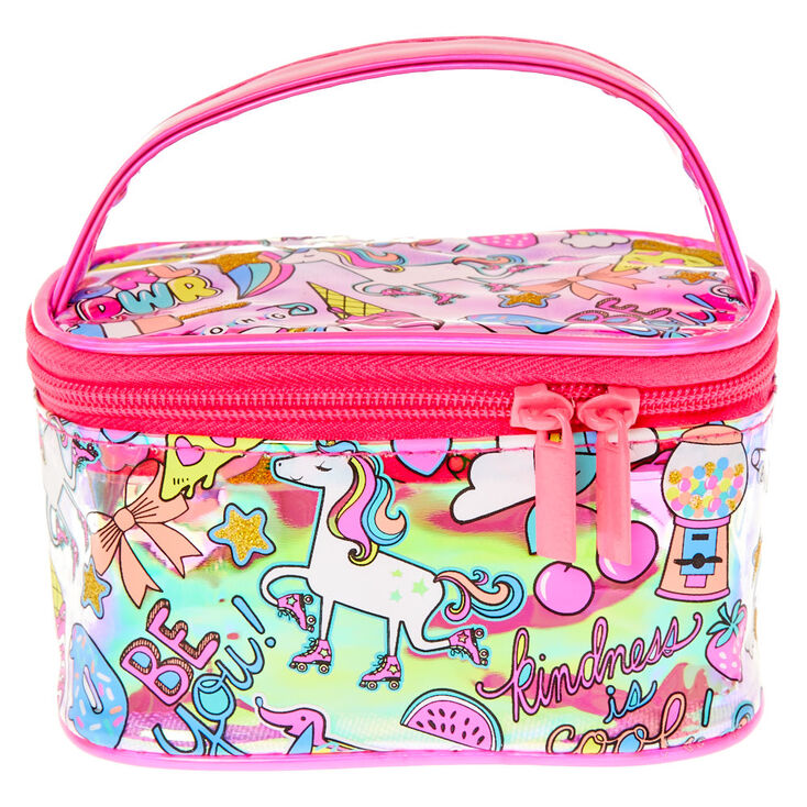 Unicorn Fun Fair Cosmetics Bag With Handle Claire S