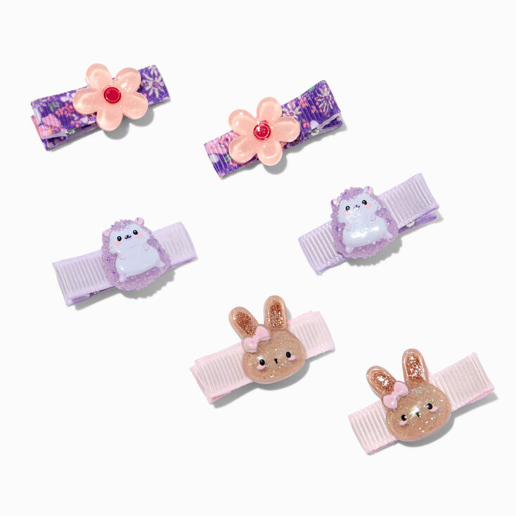 Claire&#39;s Club Park Critter Icons Hair Clips - 6 Pack,