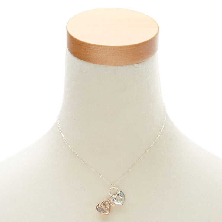Heart Padlock Locket Pendant Necklace,