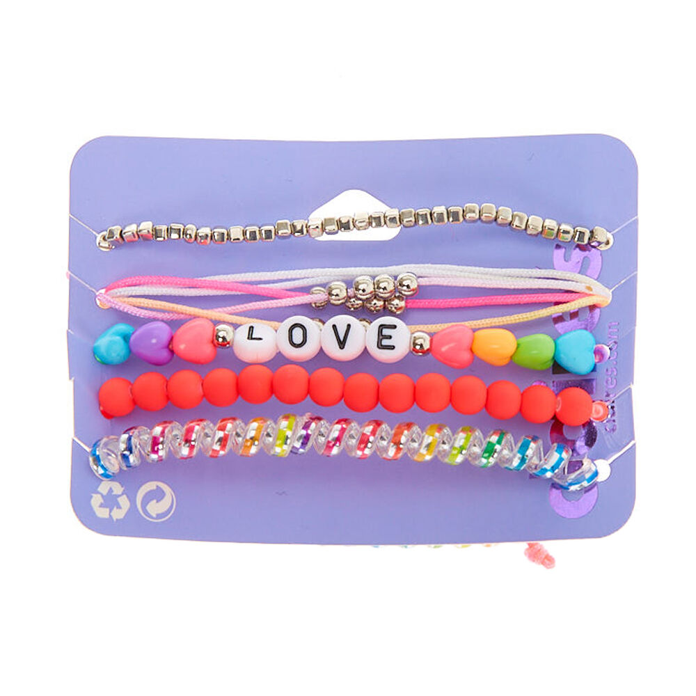 Rainbow Love Bracelets - 5 Pack,