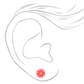 Floral Stud Earrings - 6 Pack,