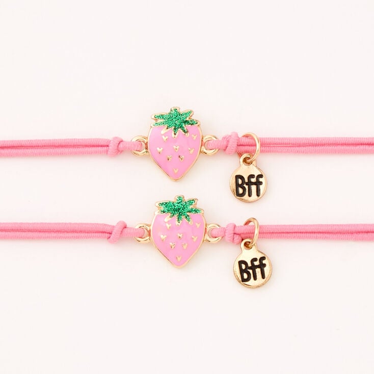Best Friends Strawberry Adjustable Bracelets - 2 Pack,