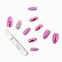 Lilac Bling Stiletto Vegan Faux Nail Set - 24 Pack,