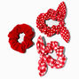 Claire&#39;s Club Red Pattern Hair Scrunchies - 3 Pack,