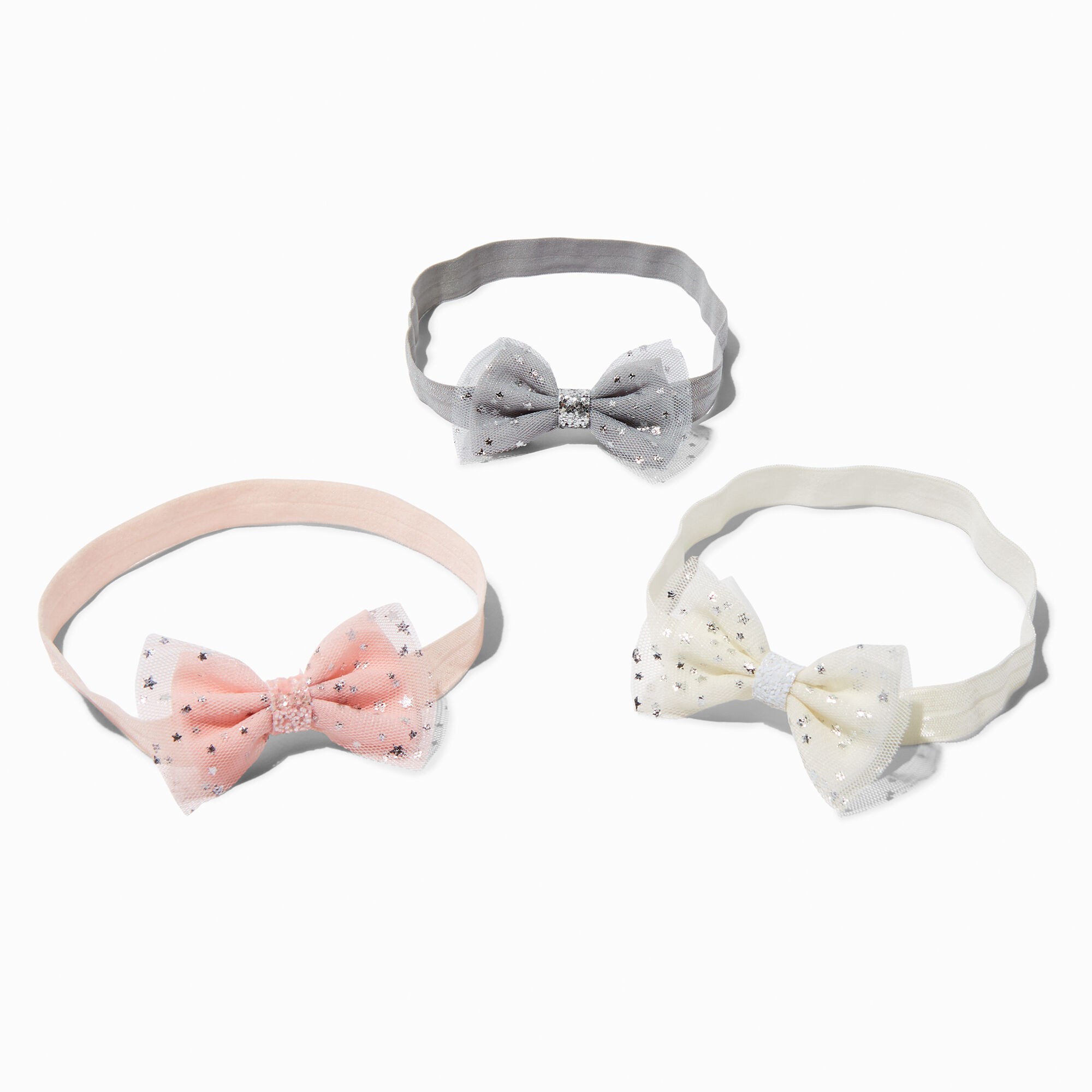View Claires Club Neutral Bow Headwraps 3 Pack information