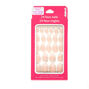 Lot de 24 faux ongles autocollants french manucure bleus &agrave; paillettes effet ombr&eacute;,