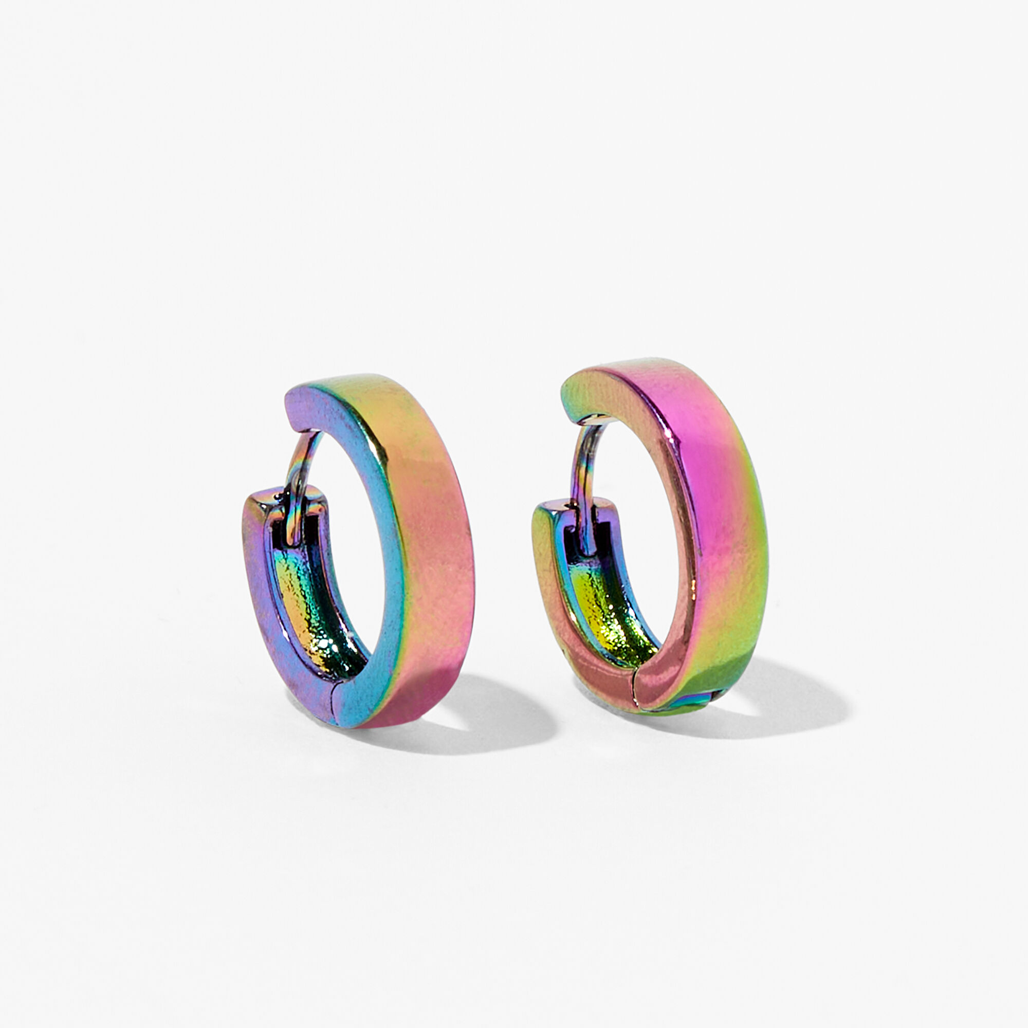 View Claires Anodized 15MM Huggie Hoop Earrings information